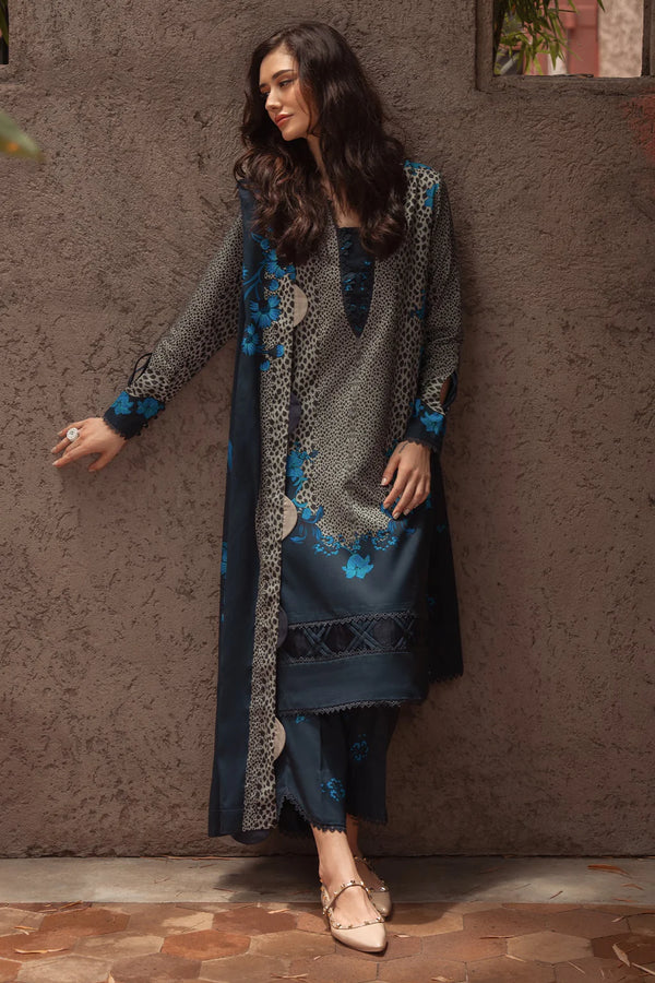 CHARIZMA-3PC KHADDAR PRINTED SHIRT WITH KHADDAR PRINTED DUPATTA AND PRINT TROUSER- NK 0211