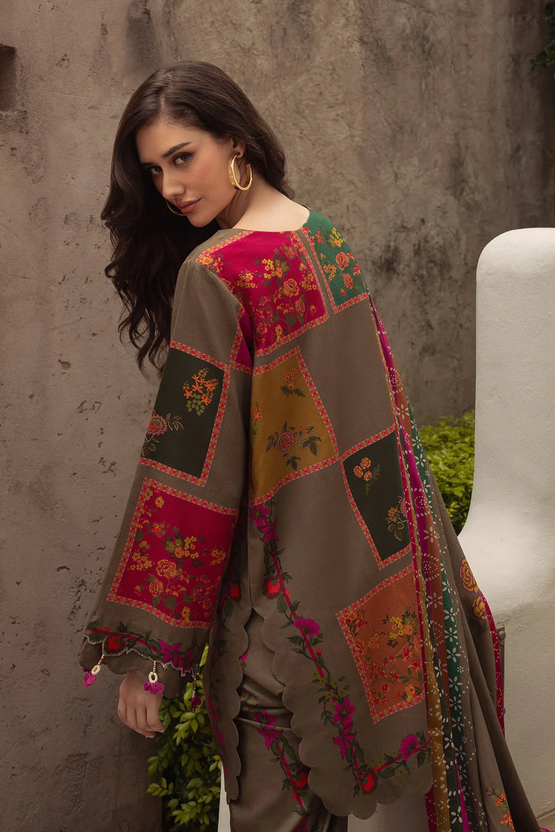 CHARIZMA-3PC KHADDAR PRINTED SHIRT WITH KHADDAR PRINTED DUPATTA AND PRINT TROUSER- NK 0213