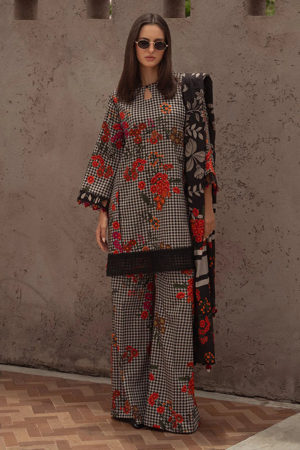 CHARIZMA-3PC KHADDAR PRINTED SHIRT WITH KHADDAR PRINTED DUPATTA AND PRINT TROUSER- NK 0210