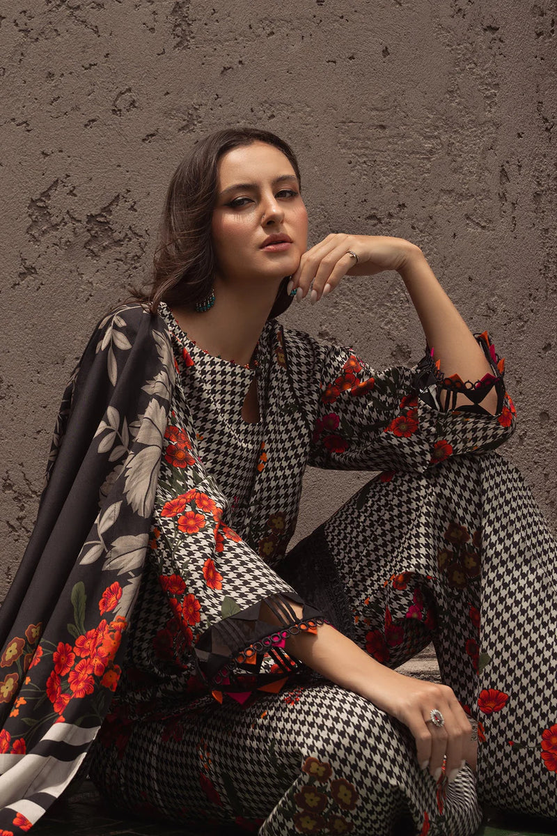 CHARIZMA-3PC KHADDAR PRINTED SHIRT WITH KHADDAR PRINTED DUPATTA AND PRINT TROUSER- NK 0210