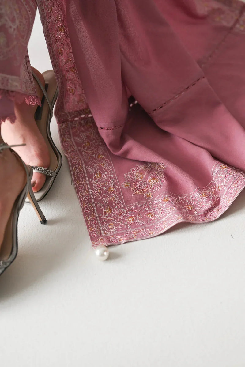 BATIK-3PC DHANAK EMBROIDERED SHIRT WITH DHANAK EMBROIDERED SHAWL AND TROUSER-BIC - 14189