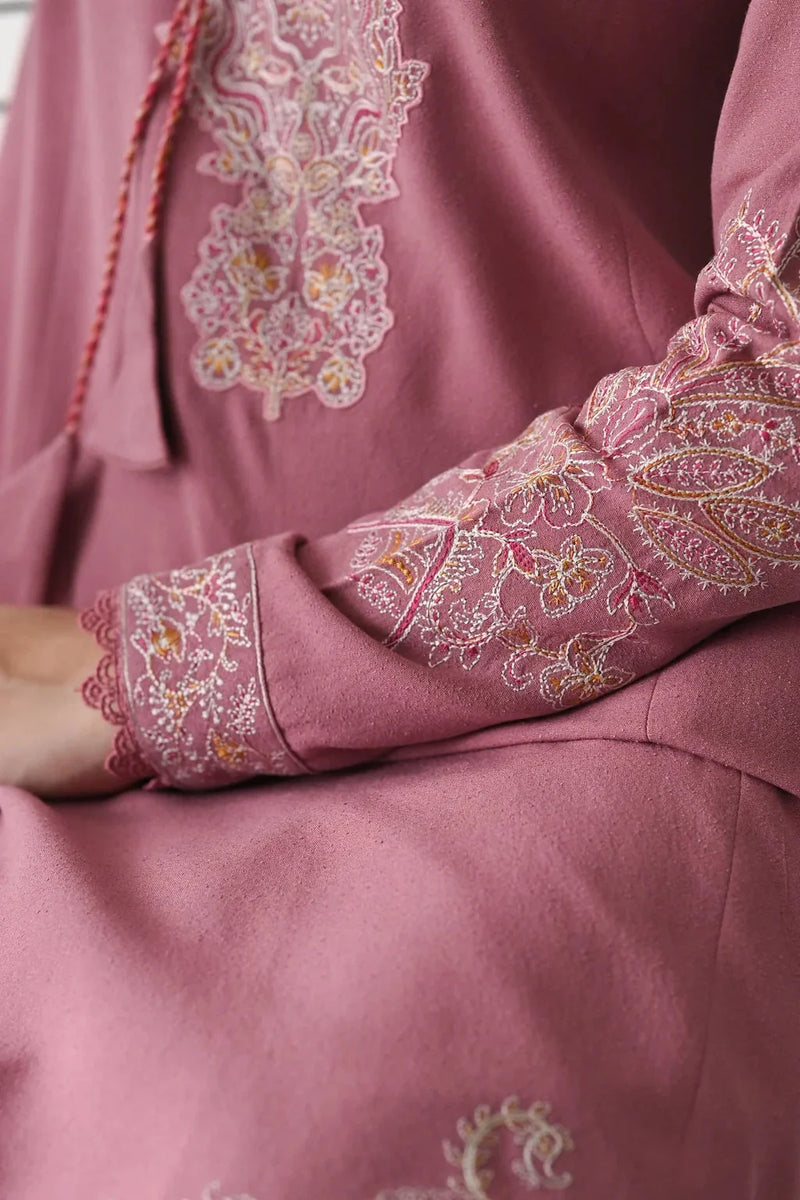 BATIK-3PC DHANAK EMBROIDERED SHIRT WITH DHANAK EMBROIDERED SHAWL AND TROUSER-BIC - 14189