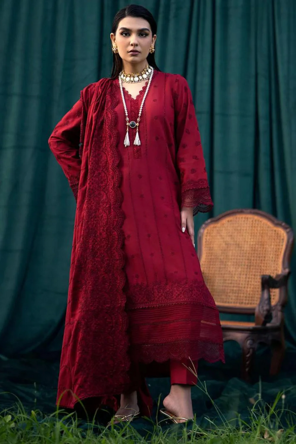 JEHAN BY MOTIFZ 3PC LAWN EMBROIDERED - N 015
