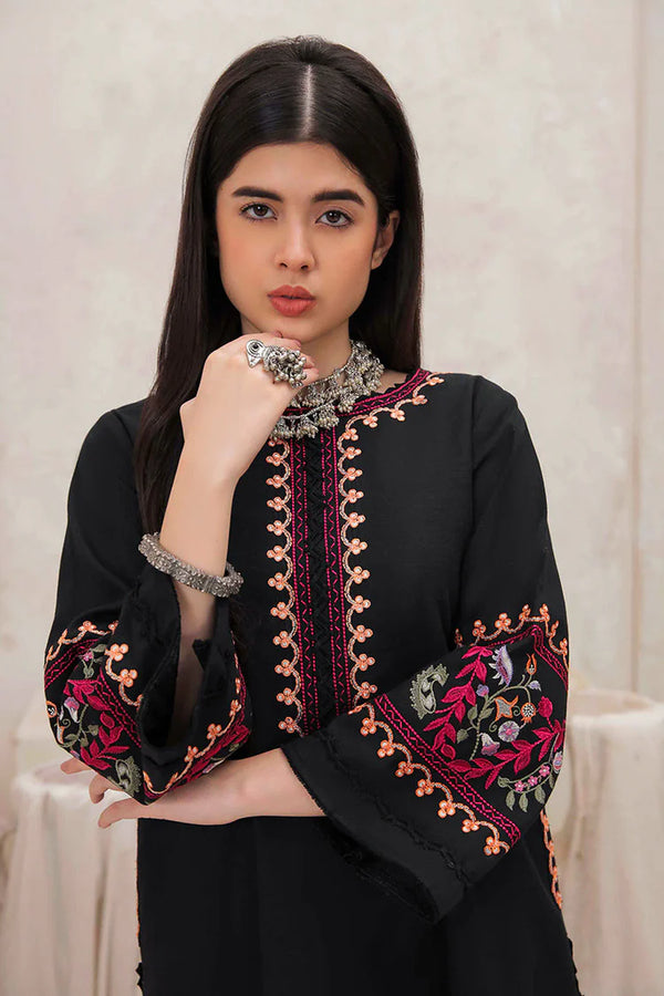 MUSHQ - 2PC UNSTITCHED DHANAK EMBROIDERED SHIRT & EMBROIDERED TROUSER-112
