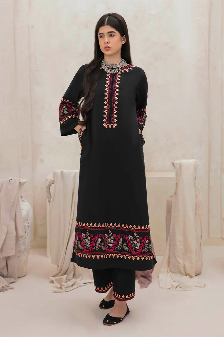 MUSHQ - 2PC UNSTITCHED DHANAK EMBROIDERED SHIRT & EMBROIDERED TROUSER-112