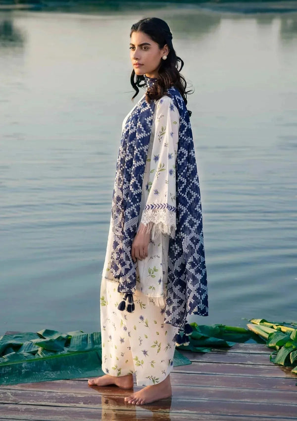 KARANDI Unstitched 3PC  PRINTED SHIRT WITH KARANDI PRINTED DUAPTTA AND TROUSER-814