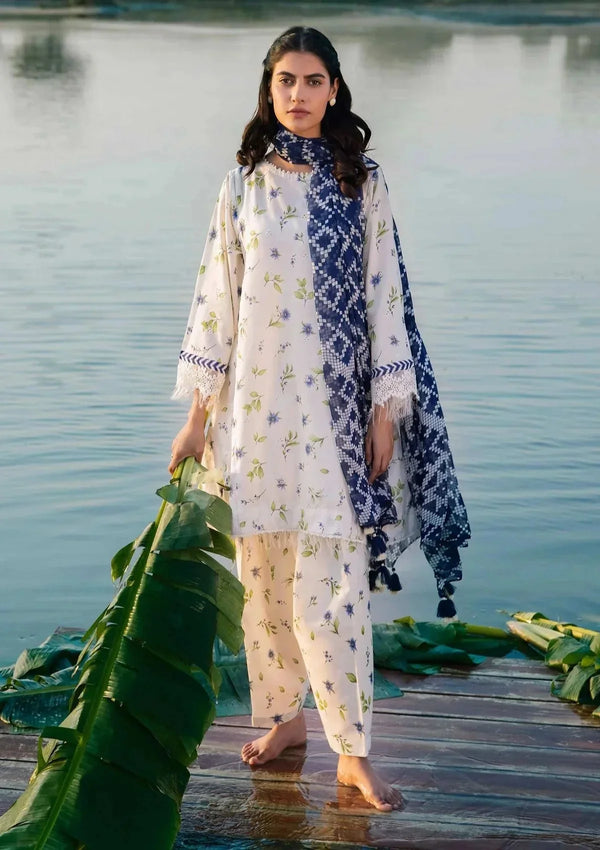 KARANDI Unstitched 3PC  PRINTED SHIRT WITH KARANDI PRINTED DUAPTTA AND TROUSER-814
