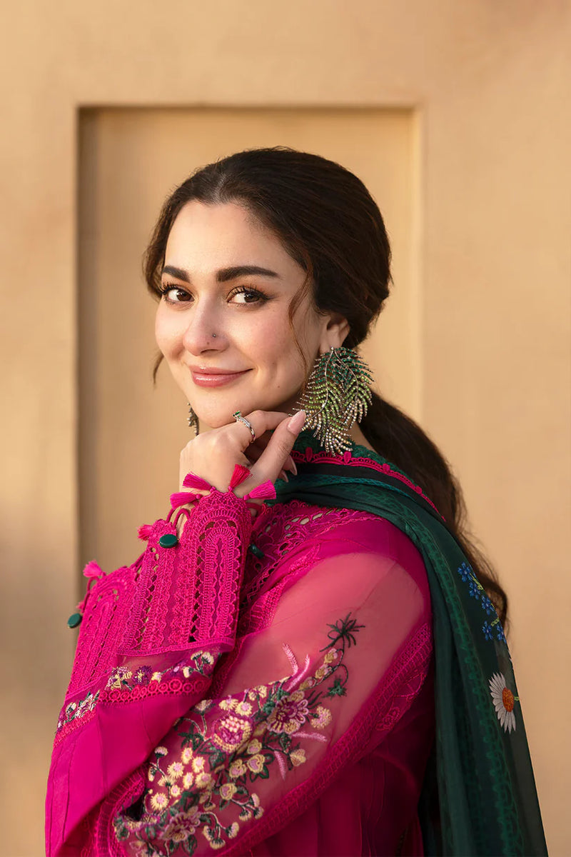 Saira Rizwan Dhanak-3PC Unstitched Embroidered Shirt with Digital Printed Wool Shawl -3408