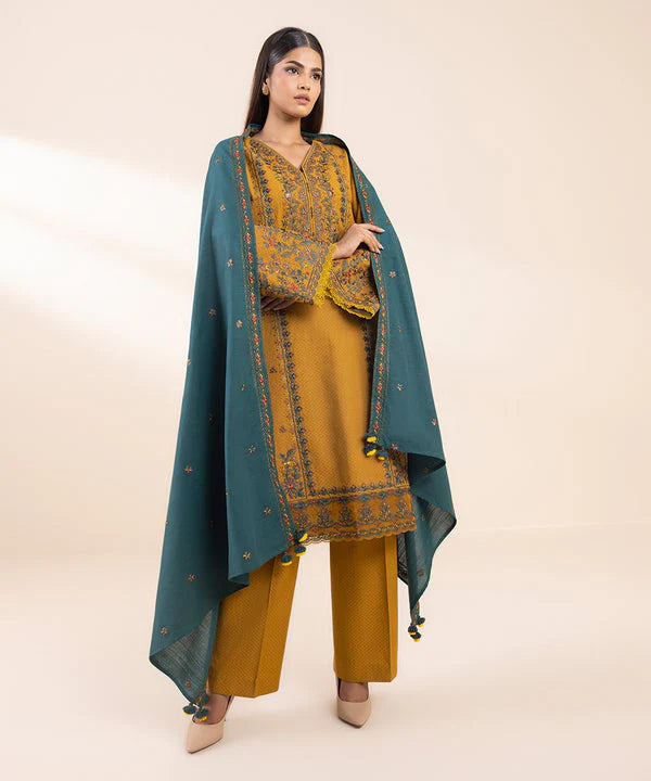 SAPPHIRE- 3PC LAWN EMBROIDERED SHIRT WITH LAWN EMBROIDERED DUPATTA AND TROUSER-BIC-3603
