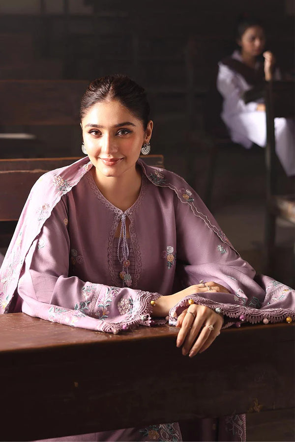 Cross Stitch - Dhanak-3PC Embroidered Shirt with Chiffon Embroidered Dupatta - NK 3557
