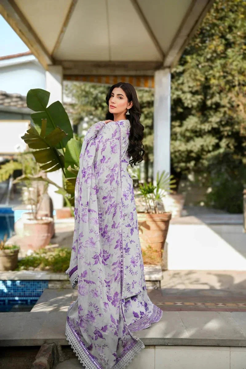 Aneela's - Karandi-3PC Embroidered Shirt with Karandi Printed Embroidered Dupatta -1712
