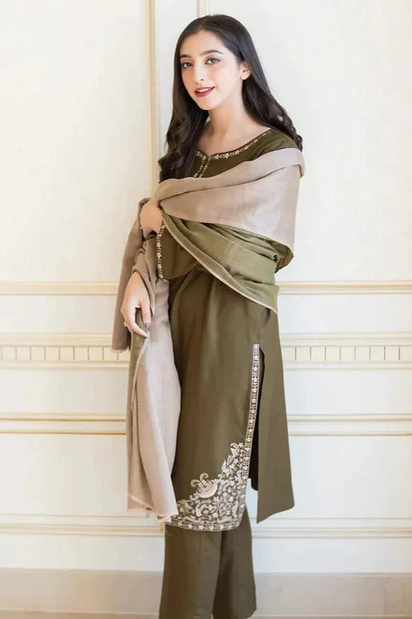Aisling Unstitched 3PC Embroidered Dhanak-611