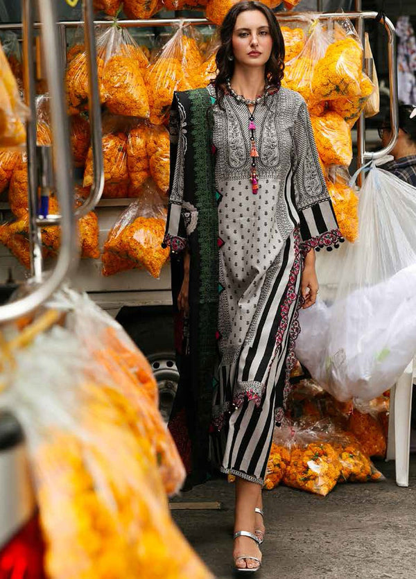 CHARIZMA-3PC KHADDAR PRINTED SHIRT WITH KHADDAR PRINTED DUPATTA AND PRINT TROUSER- NK 0209