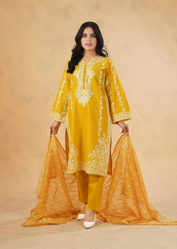 3 Piece Stitched Luxury Embroidered Pret | N - 5016
