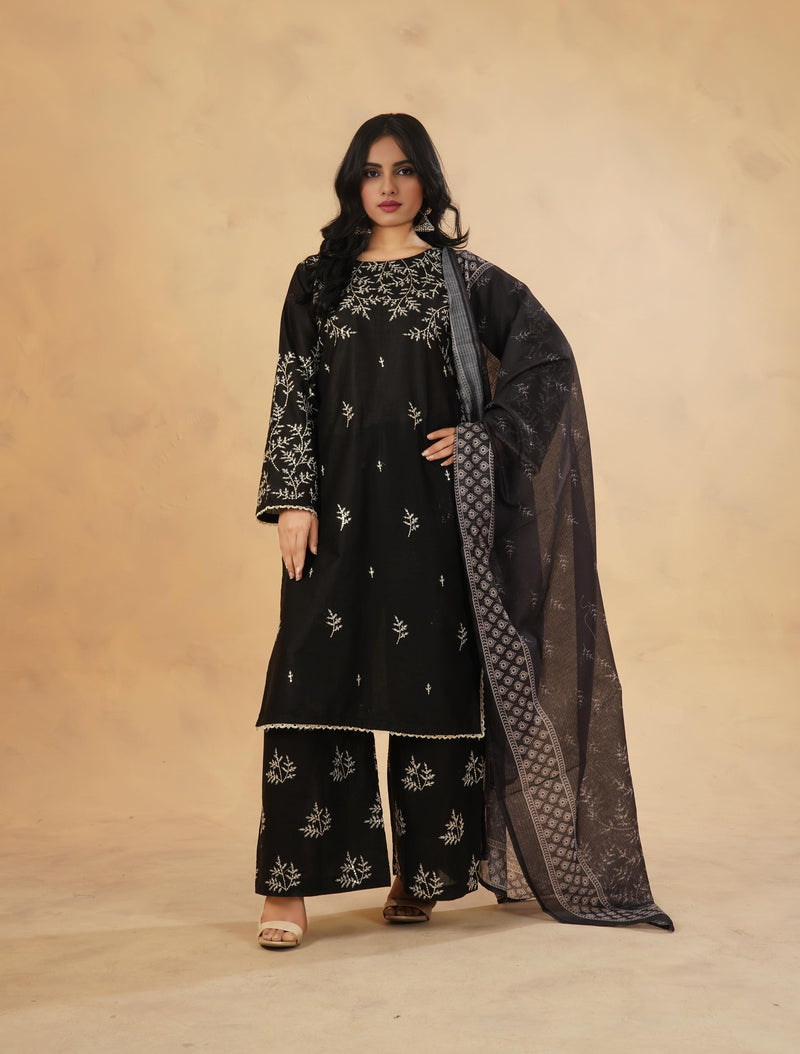 3 Piece Stitched Luxury Embroidered Pret | N - 5013
