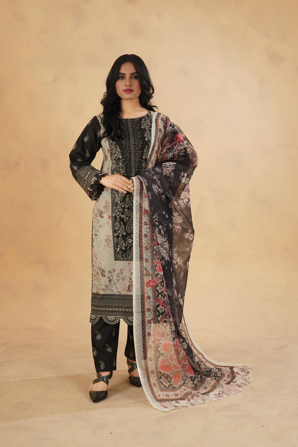3 Piece Stitched Luxury Printed Pret | N - 5012