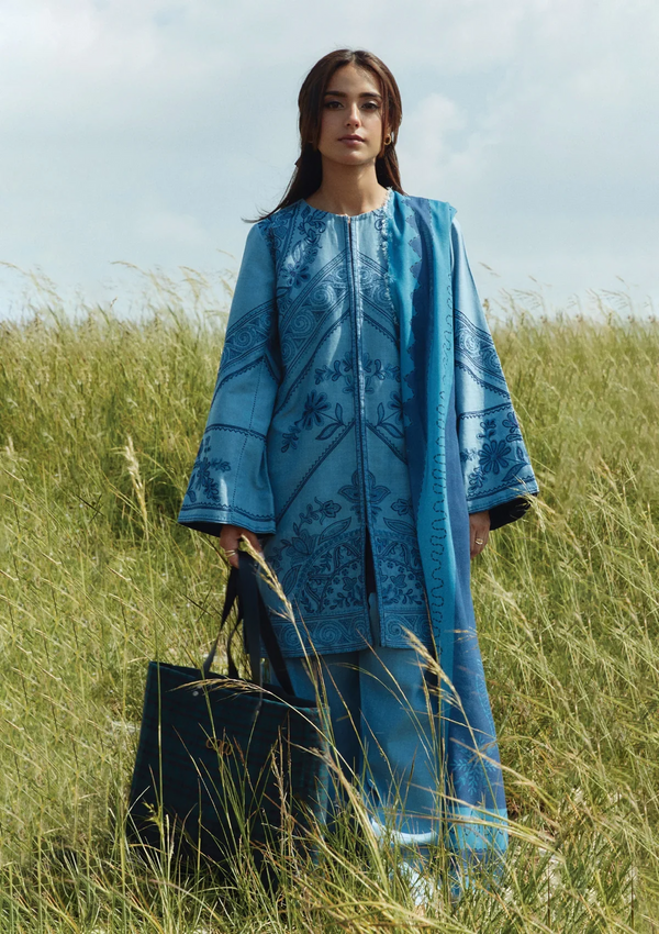 ZARA SHAHJAHAN  - UNSTITCHED 3PC LAWN EMBROIDERED - N 3064