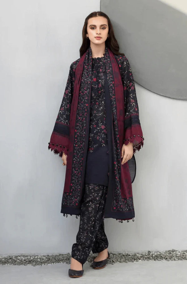 KARANDI Unstitched 3PC  PRINTED SHIRT WITH KARANDI PRINTED DUAPTTA AND TROUSER-812