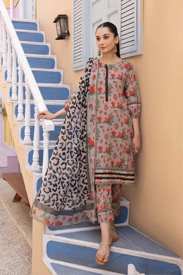 Charizma 3PC Digital Print LAWN - N 0601