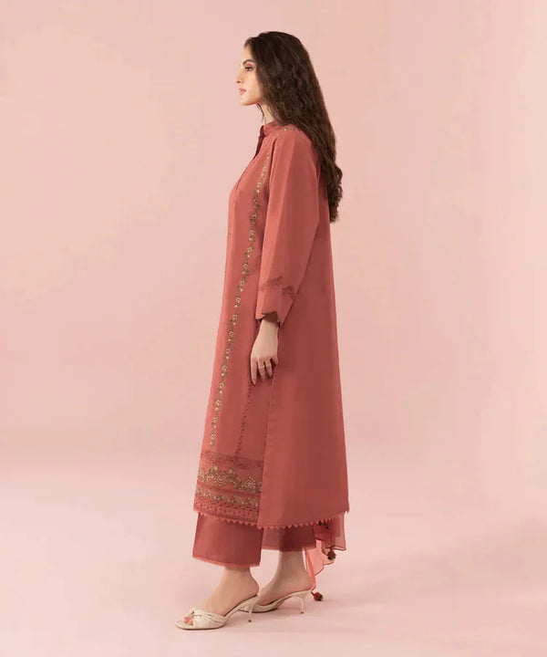 SAPPHIRE-3PC DHANAK EMBROIDERED SHIRT WITH BAMBER CHIFFON EMBROIDERED DUPATTA-BIC-14131