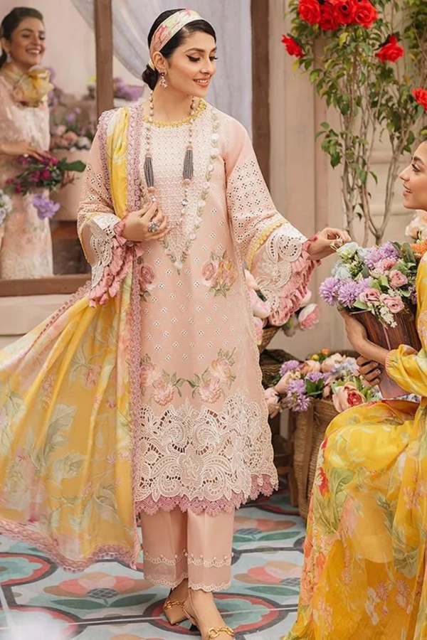 MUSHQ LUXUY 3PC LAWN EMBROIDERED - N 020